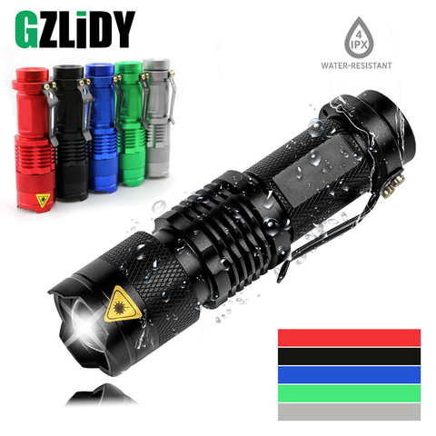 Colourful Waterproof LED Flashlight High Powerful Mini Spot Lamp 3 Models Zoomable Camping Equipment Torch Flash Light ► Photo 1/6