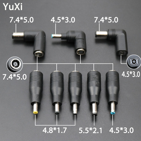 YuXi DC 7.4*5.0mm female to 7.4 5.0mm 4.5*3.0 4.8*1.7mm 5.5*2.1 male jack 4.5*3.0 to 5.5*2.1 Converter for laptop power adapter ► Photo 1/6