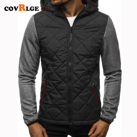 Covrlge 2022 New Fashion Hoody Patchwork Jacket Men Hoodies Sweatshirts Casual Hooded Zipper Coat Fleece Plaid Cardigan MWW182 ► Photo 1/6