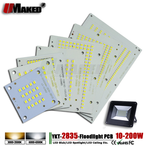 1pcs SMD 2835 LED Flood light PCB Plate 10-200W Light Source Heatsink LED Aluminum PCB  Panel Borad for Outdoor lights lamps DIY ► Photo 1/6