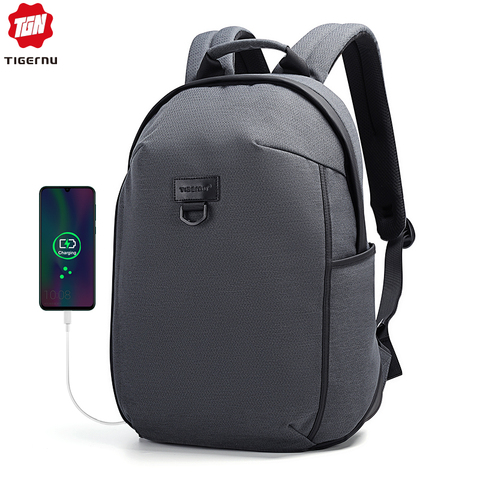 Tigernu 2022 New Fashion Style 15.6 inch Anti theft Laptop Backpack Men 18L Waterproof School Backpacks Male Casual Bags For Men ► Photo 1/6