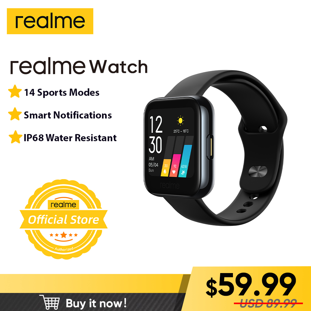 realme Watch Smart Watch 1.4 Touchscreen Personalized Watch Faces Heart  Rate Blood-oxygen Monitor Notifications IP68 Sports - Price history &  Review, AliExpress Seller - realme Official Store