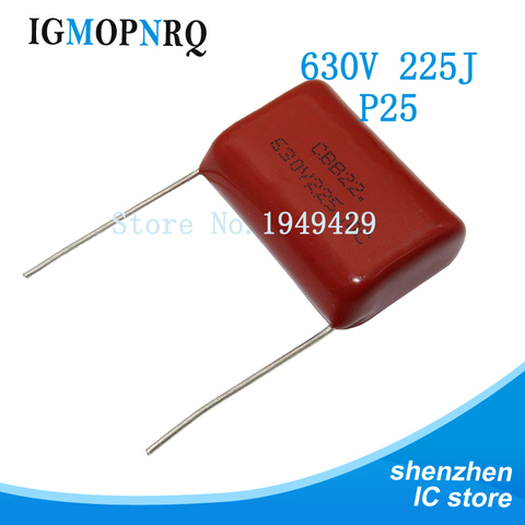 10PCS/Lot 2.2uF 225 630V CBB Polypropylene Film Capacitor Pitch 27mm 225 2.2uF 630V NEW 630V225J-P25 ► Photo 1/2