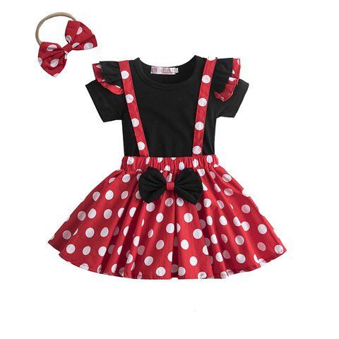 Mini Mouse Girls Dress 1-5 Years Birthday Party Kids Dresses for Girls Halloween Carnival Polka-Dot Chidlren Princess Dress up ► Photo 1/6