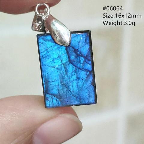 Natural Labradorite Blue Green Light Heart Pendant Women Men Love Gift Crystal Grey Moonstone Necklace AAAAA ► Photo 1/6