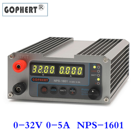 NPS-1601 0-32V 0-5A adjustable DC regulated power supply constant voltage current source ► Photo 1/1