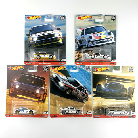 Hot Wheels Cars Car Culture Thrill Climbers Audi Sport quattro  Lancia 037  Collection Real Riders Metal Diecast Model FPY86 ► Photo 1/6