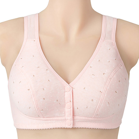 Comfortable Soft Cotton Front-Close Bralette Size 38-46 B C D Cup Big Size  Bra Large Size Middle Age Women Everyday Wear - Price history & Review, AliExpress Seller - Dreamin Store
