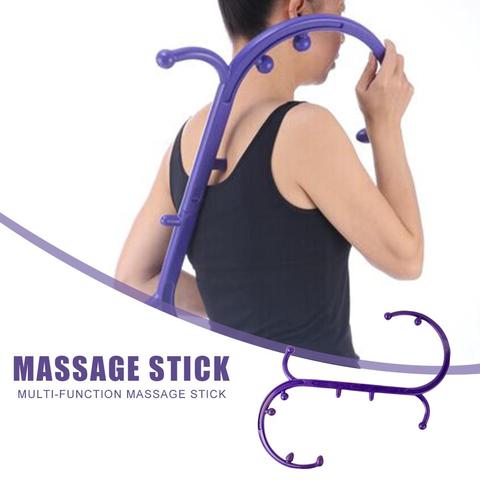 Portable Detachable S Type Back Neck Trigger Point Self Massage Stick Body Muscle Relief Back Massager Home Best Gift HealthCare ► Photo 1/6