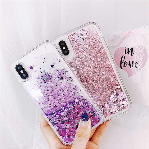 Liquid Silicone Case Soft Cover for Huawei Honor 6X 7A 7X 8C 8S 8A 8X 9I 9X Pro 9 10i 20i View 10 20 Lite V10 V20 Glitter Coque ► Photo 1/6