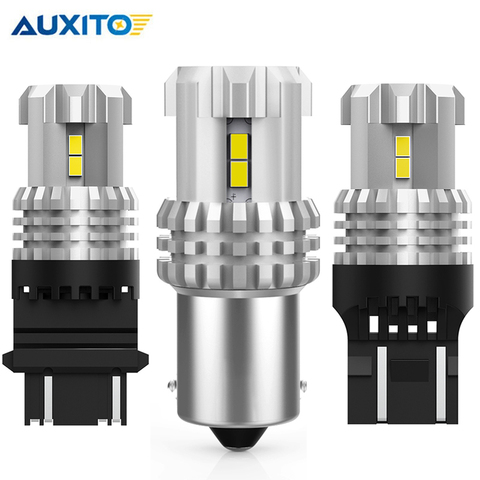 AUXITO Signal Lamp Led T20 W21W Canbus 7440 7443 W21/5W WY21W 12 SMD T25 3157 Led P27/7W P27W 3156 DRL Turn Signal Lights ► Photo 1/6