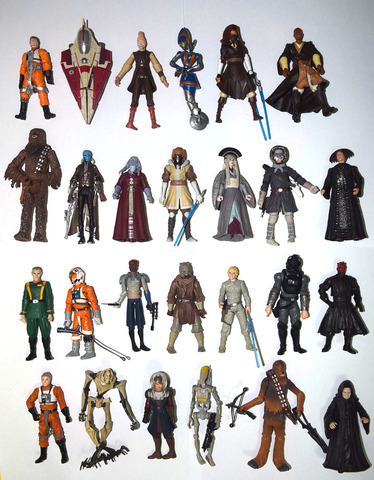 Lot of 10 Random Sent SW Sith Jedy Trooper C-3PO Obiwan 3.75