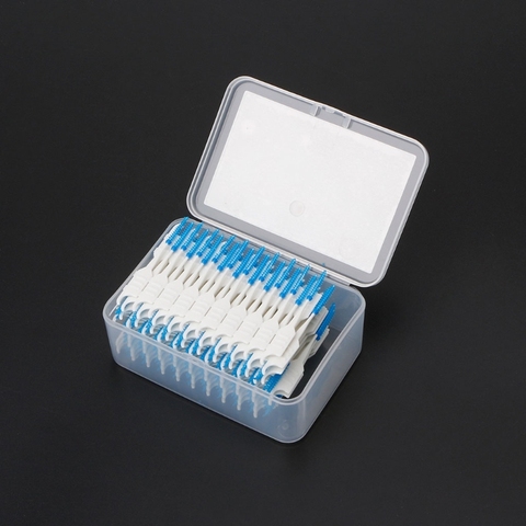 2022 New 20-200pcs Double Floss Head Hygiene Dental Silicone Interdental Brush Toothpick ► Photo 1/6