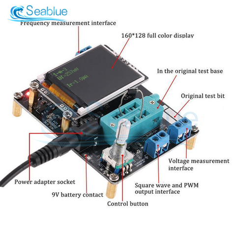 GM328A GM328B Transistor Tester Diode Capacitance ESR Voltage Frequency Meter PWM Square Wave Signal Generator With Case ► Photo 1/6