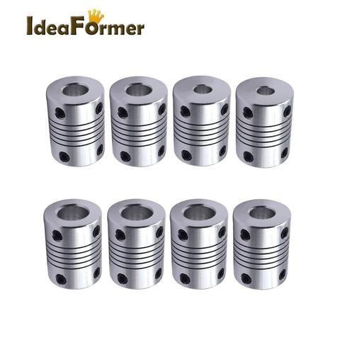 2pcs 3D printer Motor Shaft Coupler Flexible Coupling 5x5/6/8/10/6.35x8/8x8/mm Multiple Options OD Height Whoelsale Connectors ► Photo 1/6