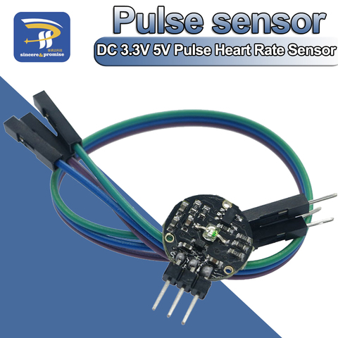 Pulse Heart Rate Sensor Module DC 3.3V 5V for Arduino Compatible With Bluetooth Development Pulsesensor With Fitting Diy Kit ► Photo 1/6