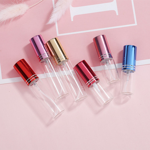 50pcs/lot 5ML 10ML Transparent Glass Perfume Bottle Thin Glass Spray Bottle Tube Vials for Travel ► Photo 1/5