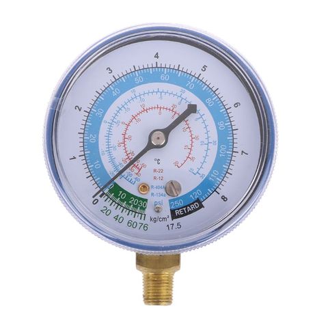 AIMOMETER New Air Conditioner R404 R134A R22 Refrigerant Low Pressure Gauge PSI KPA Blue ► Photo 1/6