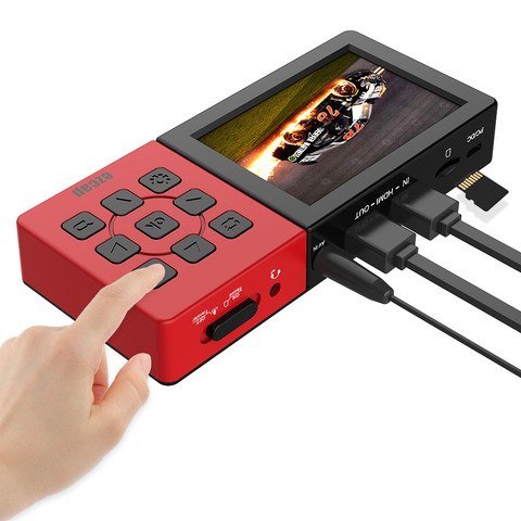 1080P60FPS Standalone HDMI Video Capture with 3.5inch Screen Built in Speaker MIC Input Record Video to Micro SD Card No Need PC ► Photo 1/6