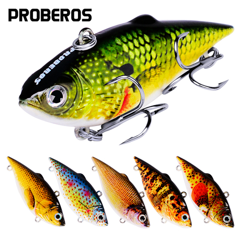 PROBEROS 1PC Pencil VIB Hard Bait 9g-6.5cm 3D Eyes Fishing Lure Sinking Vibra Pencil Bait Rattlin Balancer Fishing Tackle ► Photo 1/6