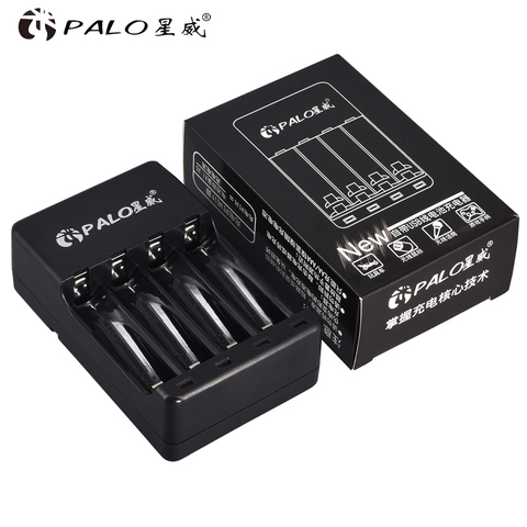 PALO 4 Slots USB Smart rechargeable battery Charger for 1.2V Ni-Mh Ni-Cd AA AAA Rechargeable batteries ► Photo 1/6