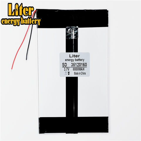 35120160 3.7V 8000MAH Universal Li-ion battery for tablet pc 8 inch 9 inch 10 inch ► Photo 1/3