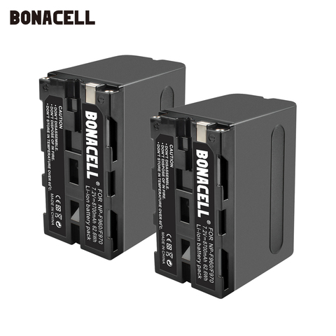 Bonacell 7.2V 8700mAh NP-F960 NP-F970 NP F960 F970 F950 Battery For Sony PLM-100 CCD-TRV35 MVC-FD91 MC1500C L50 ► Photo 1/6