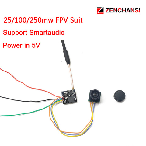 5.8Ghz 40CH 25/100/250mW FPV Transmitter with smartaduio 600TVL CMOS Micro FPV Camera for Drone Like Tiny Whoop Blade Inductrix ► Photo 1/6