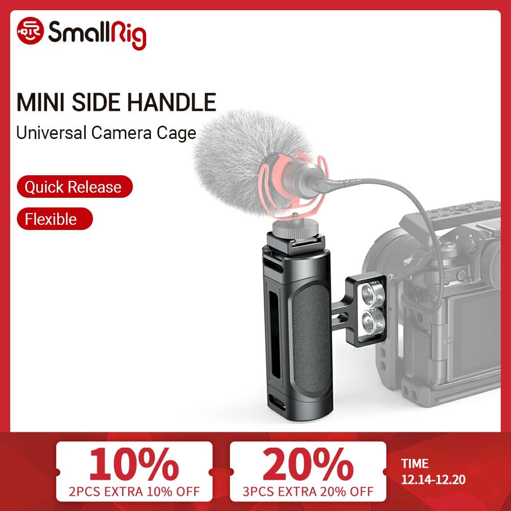 SmallRig Mini Side Handle For Universal Camera Cage Featuring Two 1/4