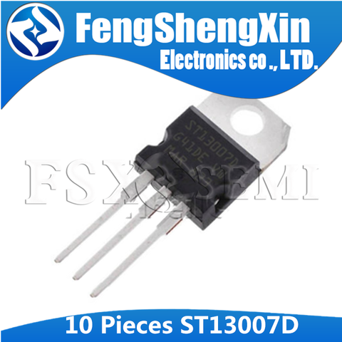 10pcs ST13007D TO-220 ST13007A TO220 ST13007 13007D 13007A   HIGH VOLTAGE FAST-SWITCHING NPN POWER TRANSISTOR ► Photo 1/1