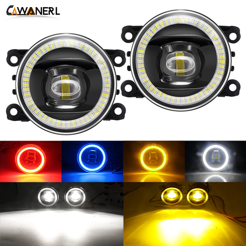 Car LED Fog Light Angel Eye DRL Daytime Running Lamp For Ford Fusion Fiesta Focus C-Max Edge Ranger Transit Tourneo Ka EcoSport ► Photo 1/6