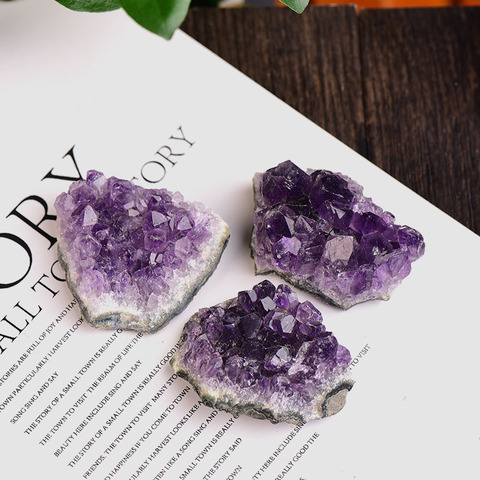 1pc Natural Amethyst Crystal Reiki teeth Healing  Rock Mineral Specimen Raw Crystals Energy Stone Home Decoration Souvenir ► Photo 1/6