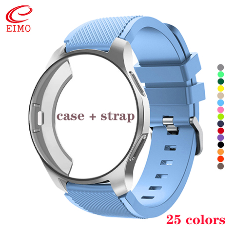 Silicone Case+band For Samsung Galaxy watch 46mm/42mm strap Gear S3 Frontier Band Sports watchband+Protector watch case 42/46 mm ► Photo 1/6