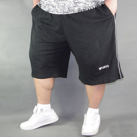 Men's plus size shorts plus size 8XL 9XL 10XL waist 142cm summer large elastic sports casual loose large size 58 black shorts ► Photo 1/6