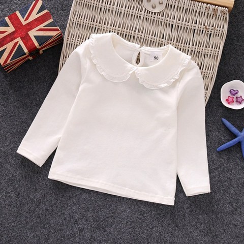 Baby Girls T-shirts Princess Newborn Kids Clothes Wholesale Toddler Cotton Long Sleeve T shirt Blouse Casual Clothes ► Photo 1/5