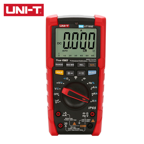 UNI-T UT195E/UT195M/UT195DS Professional Multimeter True RMS ACV 750V 5kHz bandwidth IP65 rating 2m drop proof CAT III 1000V ► Photo 1/6