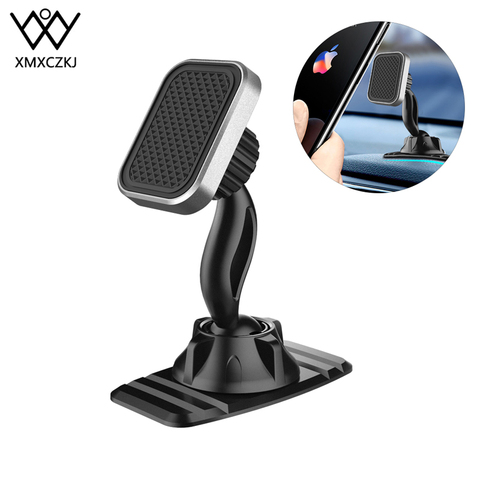 XMXCZKJ Magnetic Car Phone Holder For Phone in Car Double 360 Degree GPS Strong Magnet Holder For iPhone Xiaomi Dashboard Mount ► Photo 1/6
