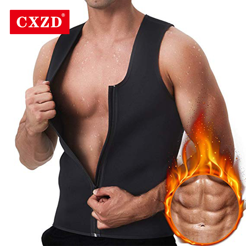 CXZD Men Corset Body Slimming Tummy Shaper Fat Burning Vest Belly