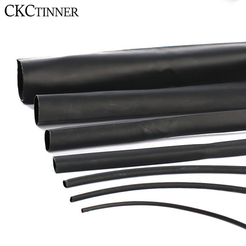 2:1 Round diameter 1mm / 1.5mm / 2mm / 3mm / 4mm / 5mm / 6mm-40mm  length 10M heat shrinkable shrink tube Black tube wire wrap ► Photo 1/6