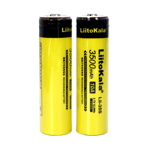 10-100PCS LiitoKala Lii-35S New 18650 battery 3.7V 3500mAh rechargeable lithium battery for LED flashlight+DIY pointed ► Photo 1/4