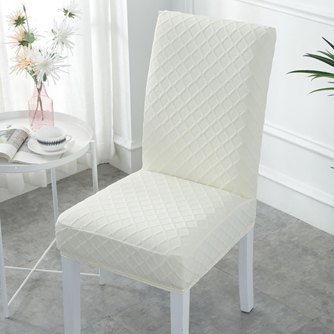 Meijuner 2022 New Fabric Chair Covers Grid Chair Covers Seat Stretch Removable Dining Seat Covers for Home Party Hotel MJ441 ► Photo 1/6