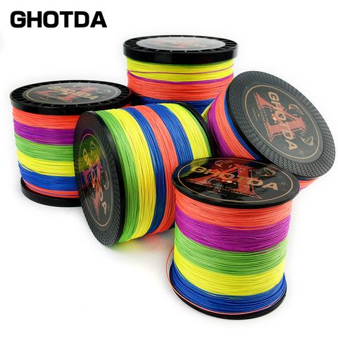 GHOTDA 12/9/8 Strands 1000M 500M 300M 100M PE Braided Fishing Line Japan Multicolour Weave Superior Extreme Super Strong ► Photo 1/6