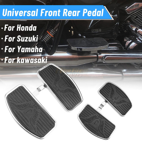 Motorcycle Rear Passenger Foot Pegs Floorboards Footboard For KAWASAKI Vulcan For Honda Shadow For Yamaha Dragstar Universal ► Photo 1/6