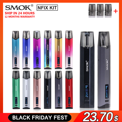 Original SMOK Nfix Pod Vape Pen Kit 25W 3ML 700mAh Battery Electronic Cigarette N fix Pod Vaporizer VS RPM160 Infinix 2 ► Photo 1/6