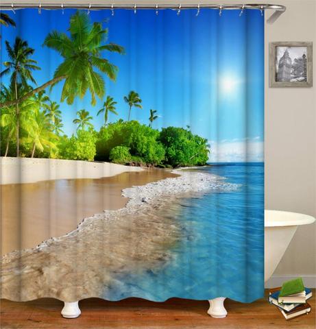 Sea Shower Curtain Fabric 3d, Shower Curtains Fabric
