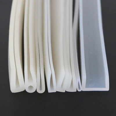 2 meters U-channel Silicone rubber shower door glass sealing tape Edge trim weathering edge guard ► Photo 1/6
