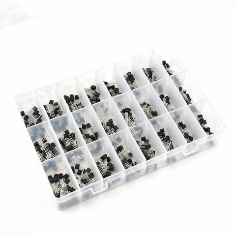 24Values TO-92 Transistor Assortment Assorted Kit Each BC327 BC337 BC517 BC547 BC548 BC549 2N2222 3906 3904 5401 5551 C945 1015 ► Photo 1/5