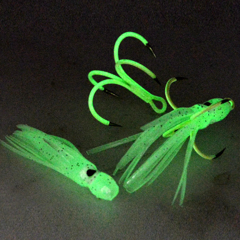 Glow Night Fishing Lure Quadruple Hook Simulation Octopus Bait Four Claw Luminous Hooks  Lot 2 Pieces Sale ► Photo 1/6