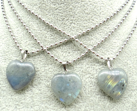 Natural stone Heart-shaped Quartz crystal Turquoises labradorite aventurine Pendant for diy Jewelry making necklace accessories ► Photo 1/6