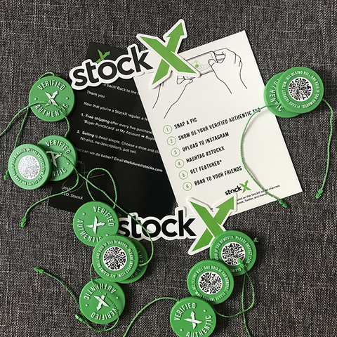 New StockX Verified X Authentic Tag QR Code OG Green Circular Tag